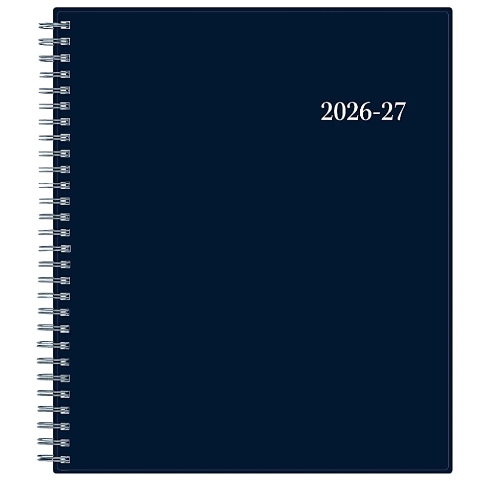 Planning Calendar BS Collegiate Navy PP 8x10 AY26–27 Monthly