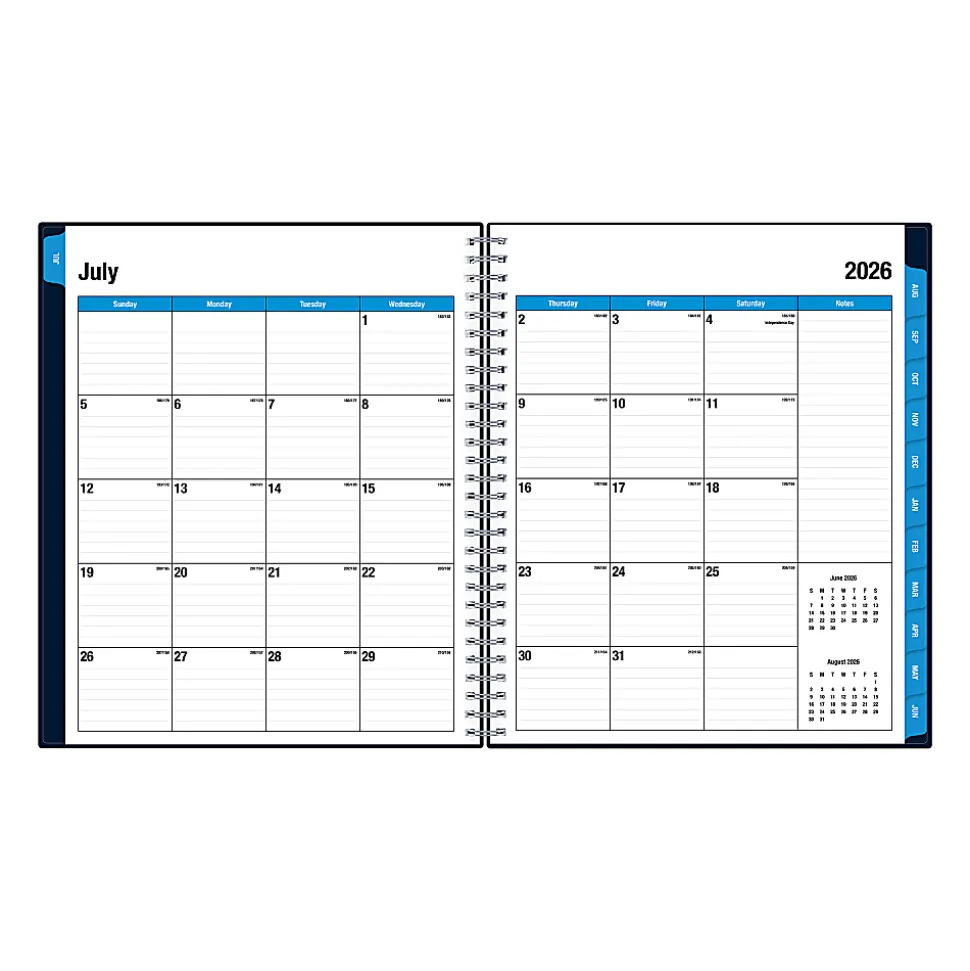 Planning Calendar BS Collegiate Navy PP 8x10 AY26–27 Monthly