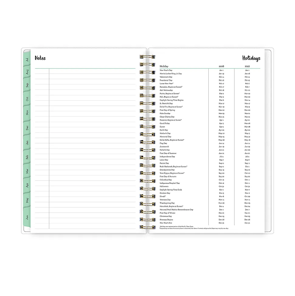 Planning Calendar BS Laurel Frosted PP 5x8 AY26–27