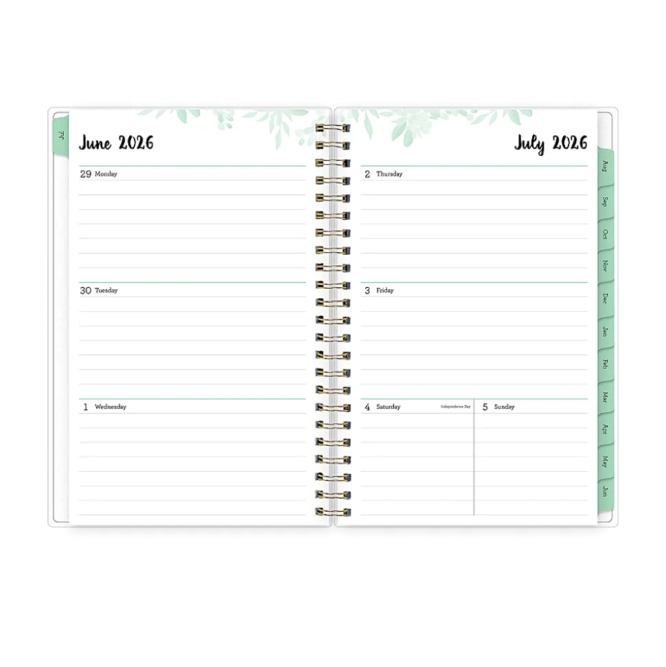 Planning Calendar BS Laurel Frosted PP 5x8 AY26–27