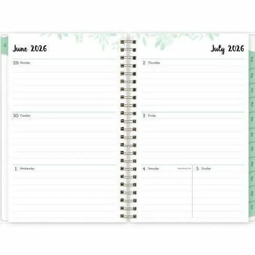 Planning Calendar BS Laurel Frosted PP 5x8 AY26–27