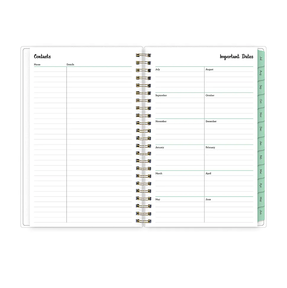 Planning Calendar BS Laurel Frosted PP 5x8 AY26–27