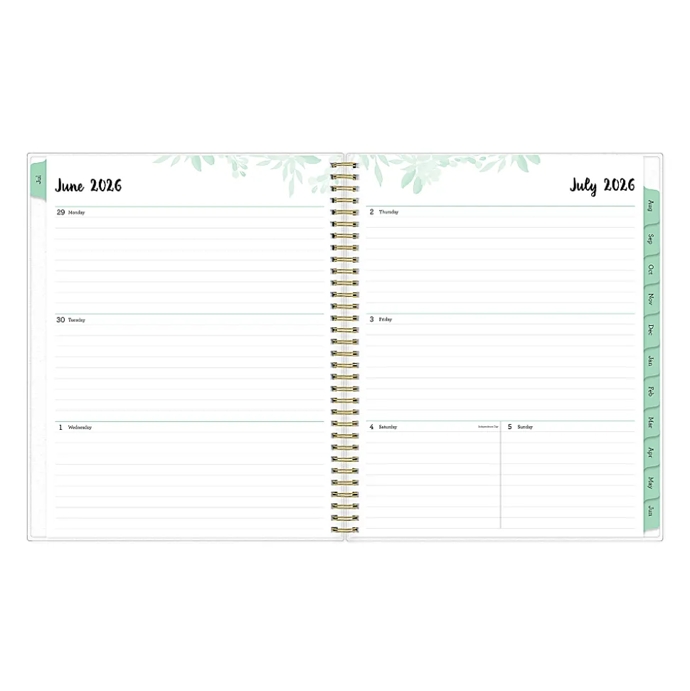 Planning Calendar BS Laurel Frosted PP 8.5x11 AY26–27 W/M