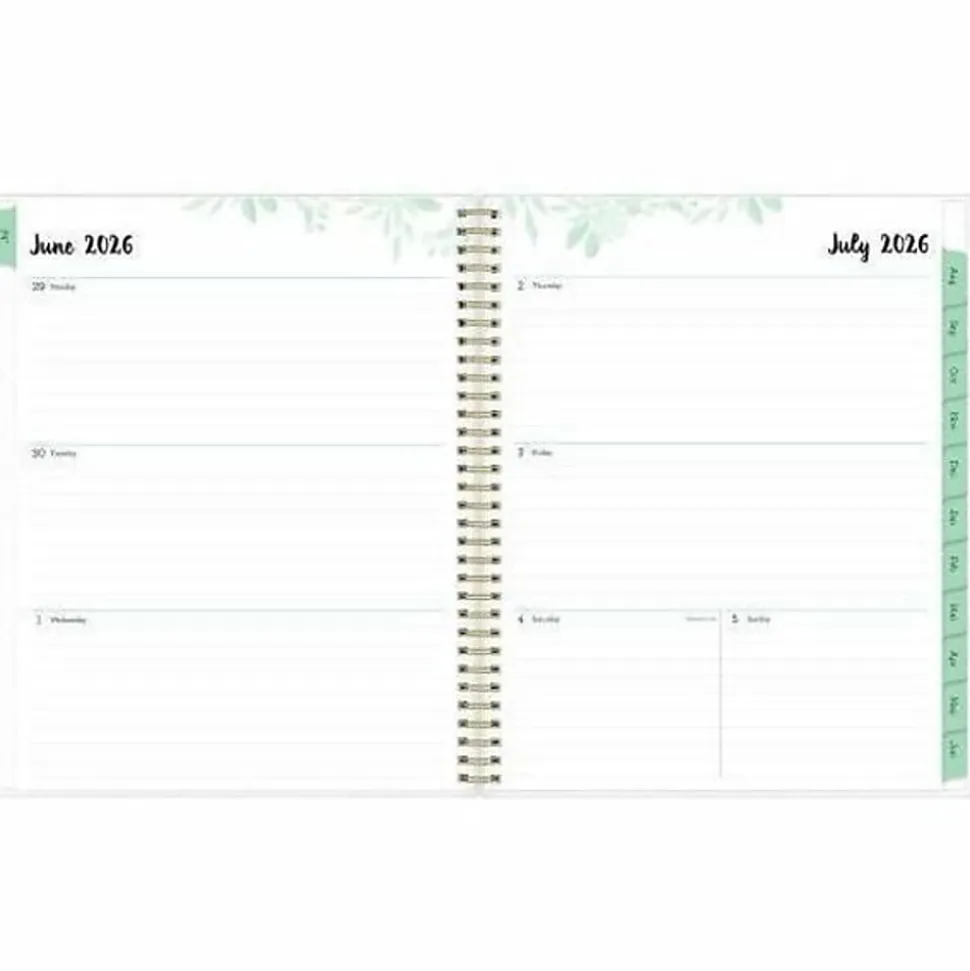 Planning Calendar BS Laurel Frosted PP 8.5x11 AY26–27 W/M