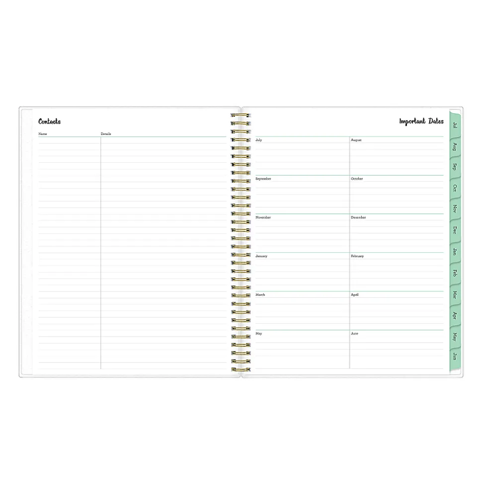 Planning Calendar BS Laurel Frosted PP 8.5x11 AY26–27 W/M