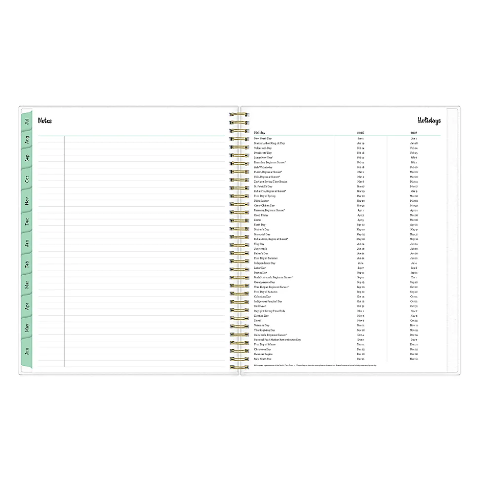 Planning Calendar BS Laurel Frosted PP 8.5x11 AY26–27 W/M