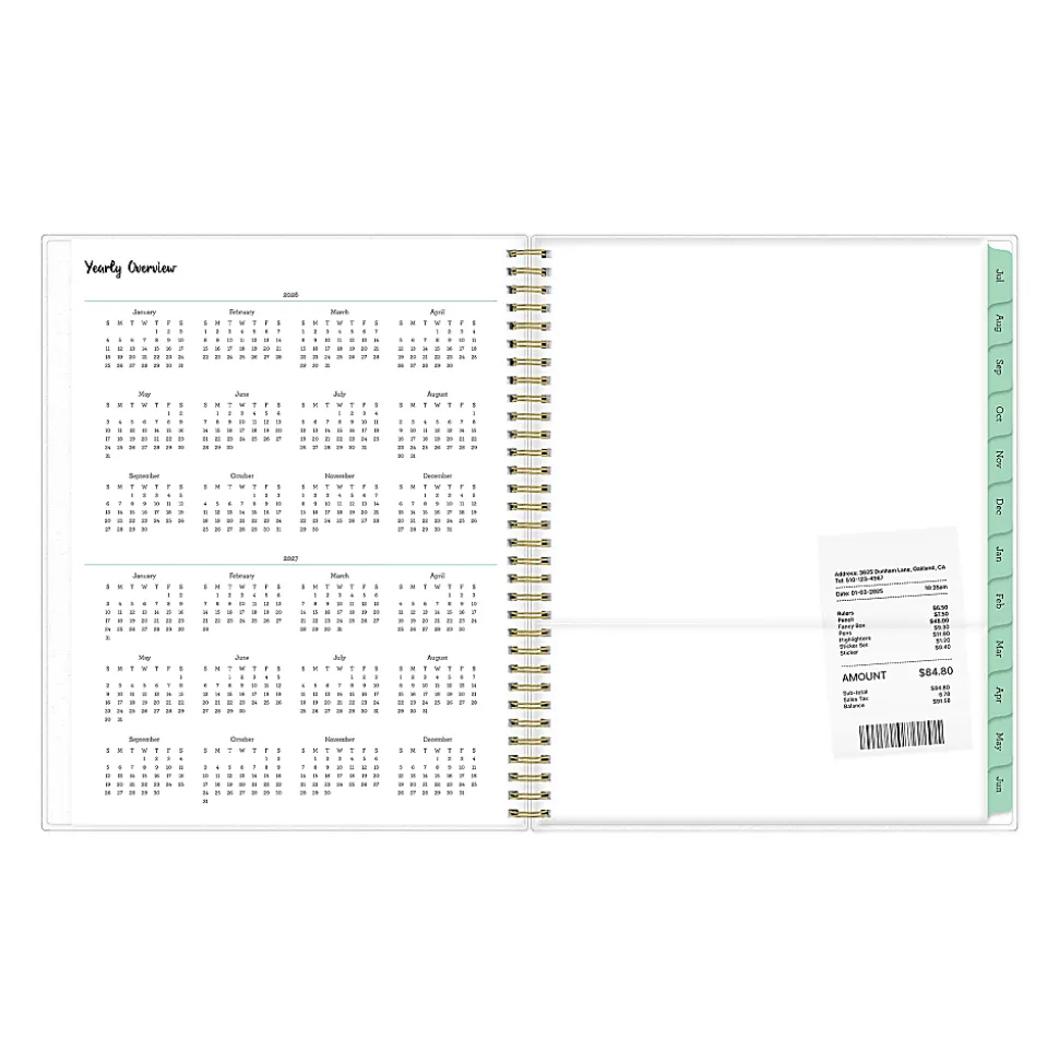Planning Calendar BS Laurel Frosted PP 8.5x11 AY26–27 W/M