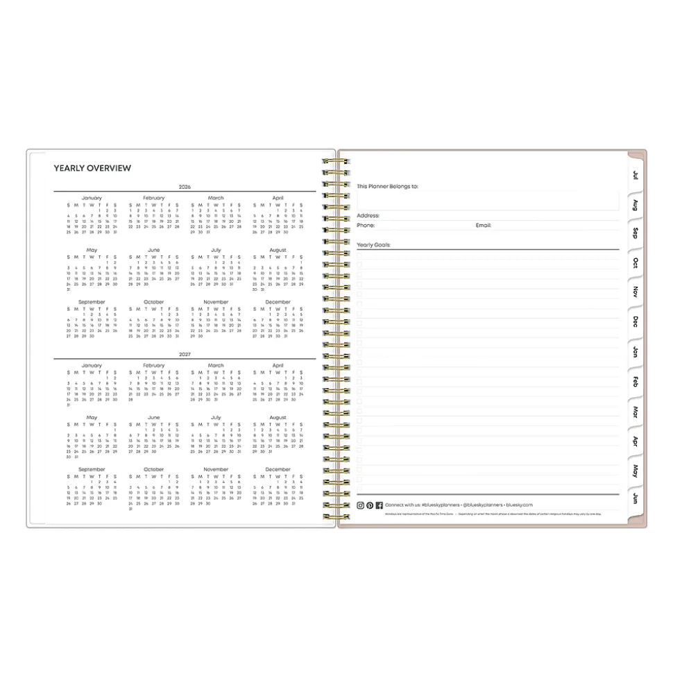 Planning Calendar BS Nickelson PP Zip Pouch 8.5x11 AY26–27