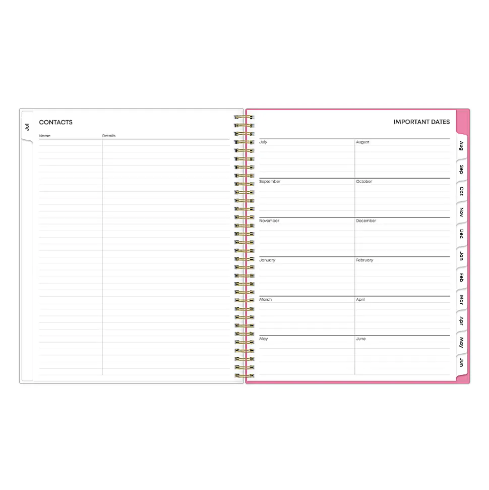 Planning Calendar BS Roosevelt Pink Frosted PP 8.5x11 AY26–27