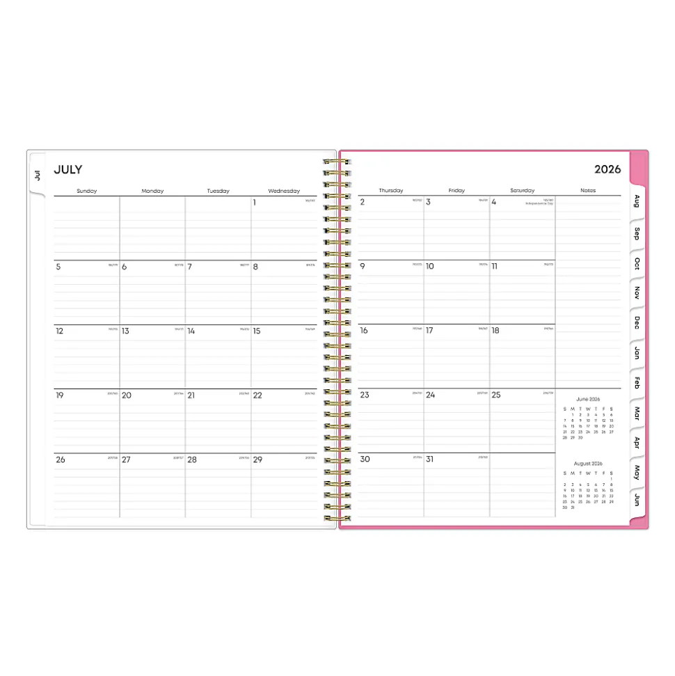 Planning Calendar BS Roosevelt Pink Frosted PP 8.5x11 AY26–27