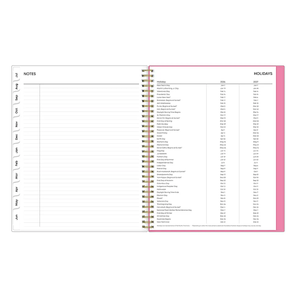 Planning Calendar BS Roosevelt Pink Frosted PP 8.5x11 AY26–27