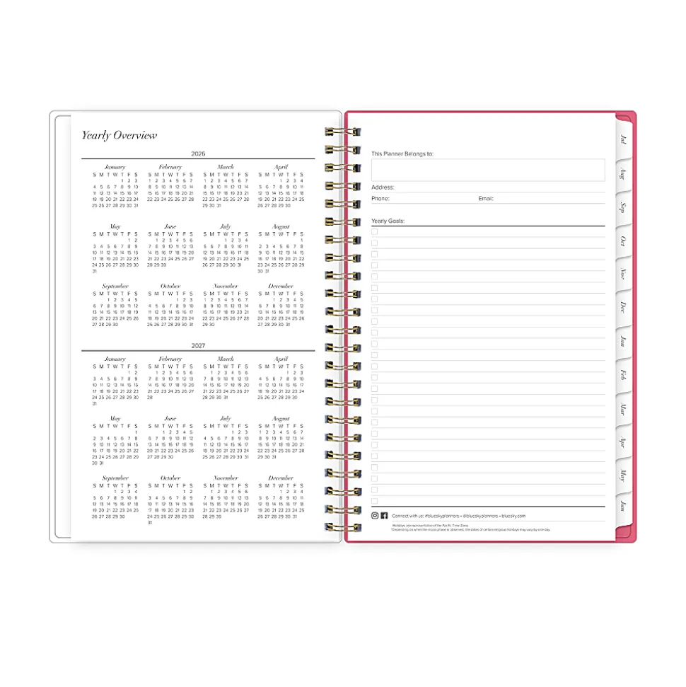 Planning Calendar BS Venus Clear PET 5x8 AY26–27 W/M