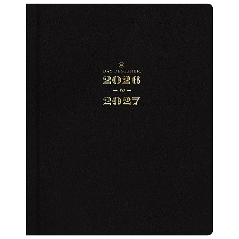 Planning Calendar DD Black FL 8x10 AY26–27 Bookbound