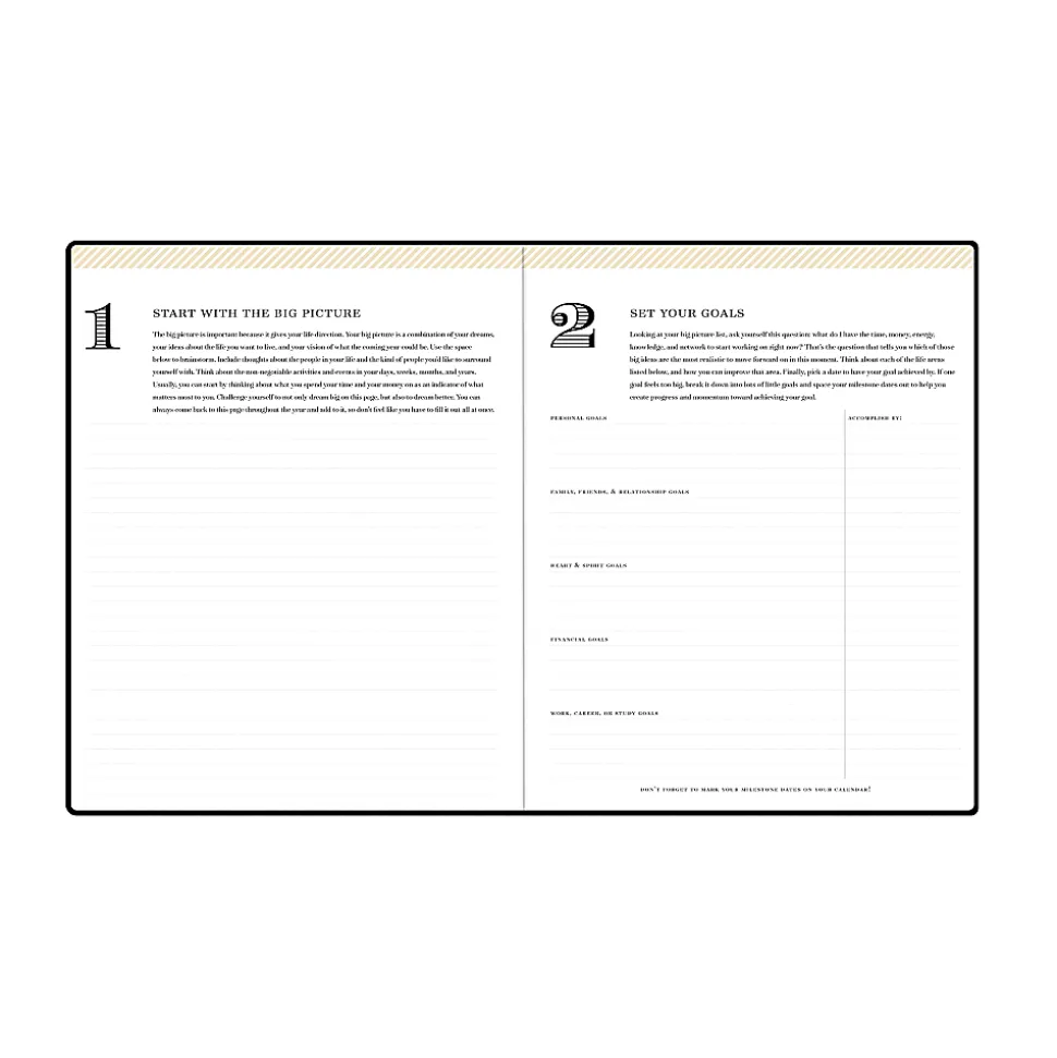 Planning Calendar DD Black FL 8x10 AY26–27 Bookbound