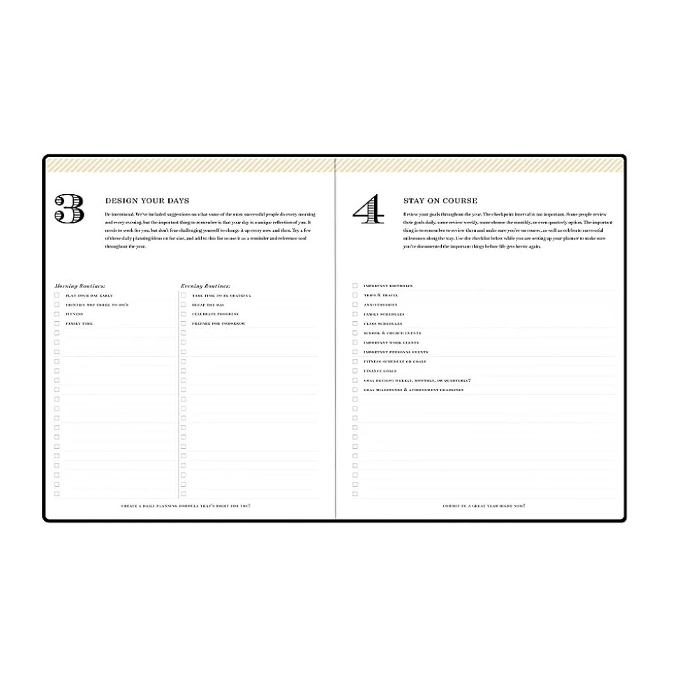 Planning Calendar DD Black FL 8x10 AY26–27 Bookbound