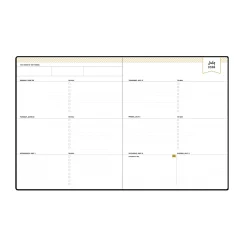Planning Calendar DD Black FL 8x10 AY26–27 Bookbound