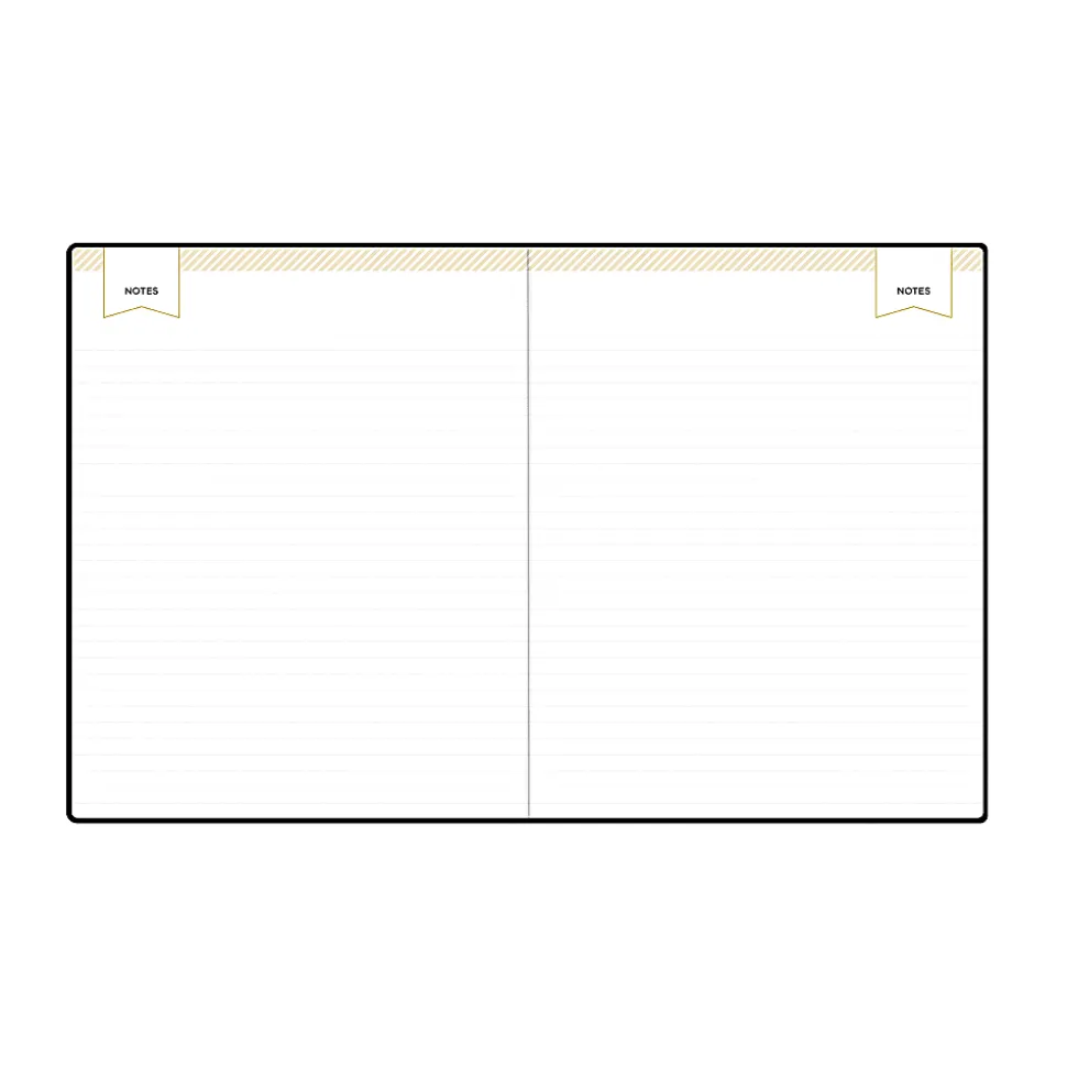 Planning Calendar DD Black FL 8x10 AY26–27 Bookbound