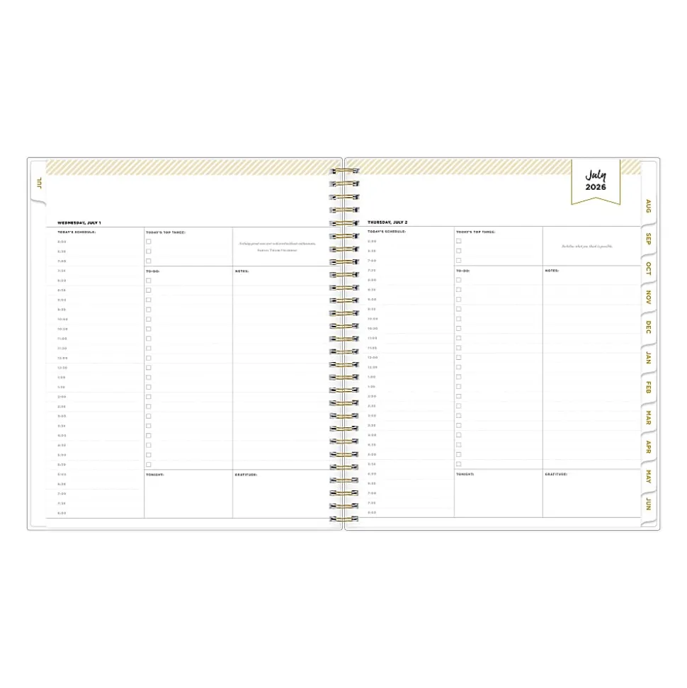 Planning Calendar DD Butterfly Garden Black PP 8x10 AY26–27