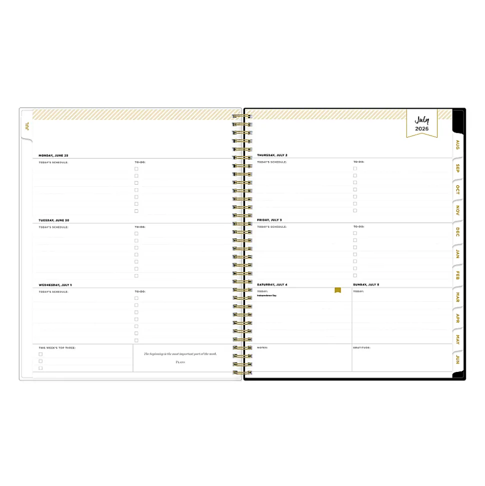 Planning Calendar DD Butterfly Garden Black PP 8.5x11 AY26–27