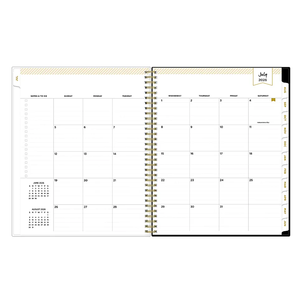 Planning Calendar DD Butterfly Garden Black PP 8.5x11 AY26–27