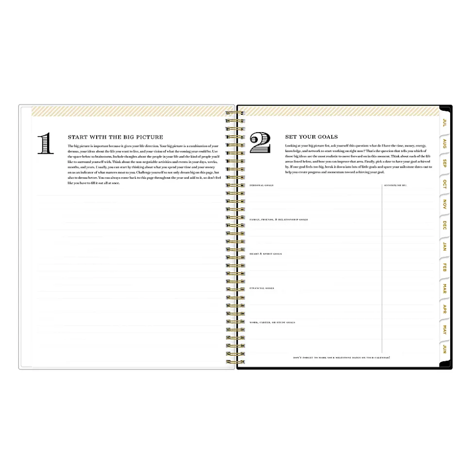 Planning Calendar DD Butterfly Garden Black PP 8.5x11 AY26–27
