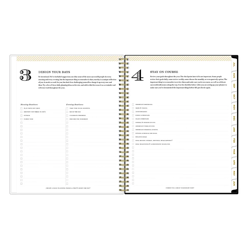 Planning Calendar DD Butterfly Garden Black PP 8.5x11 AY26–27