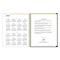 Planning Calendar DD Butterfly Garden Black PP 8.5x11 AY26–27