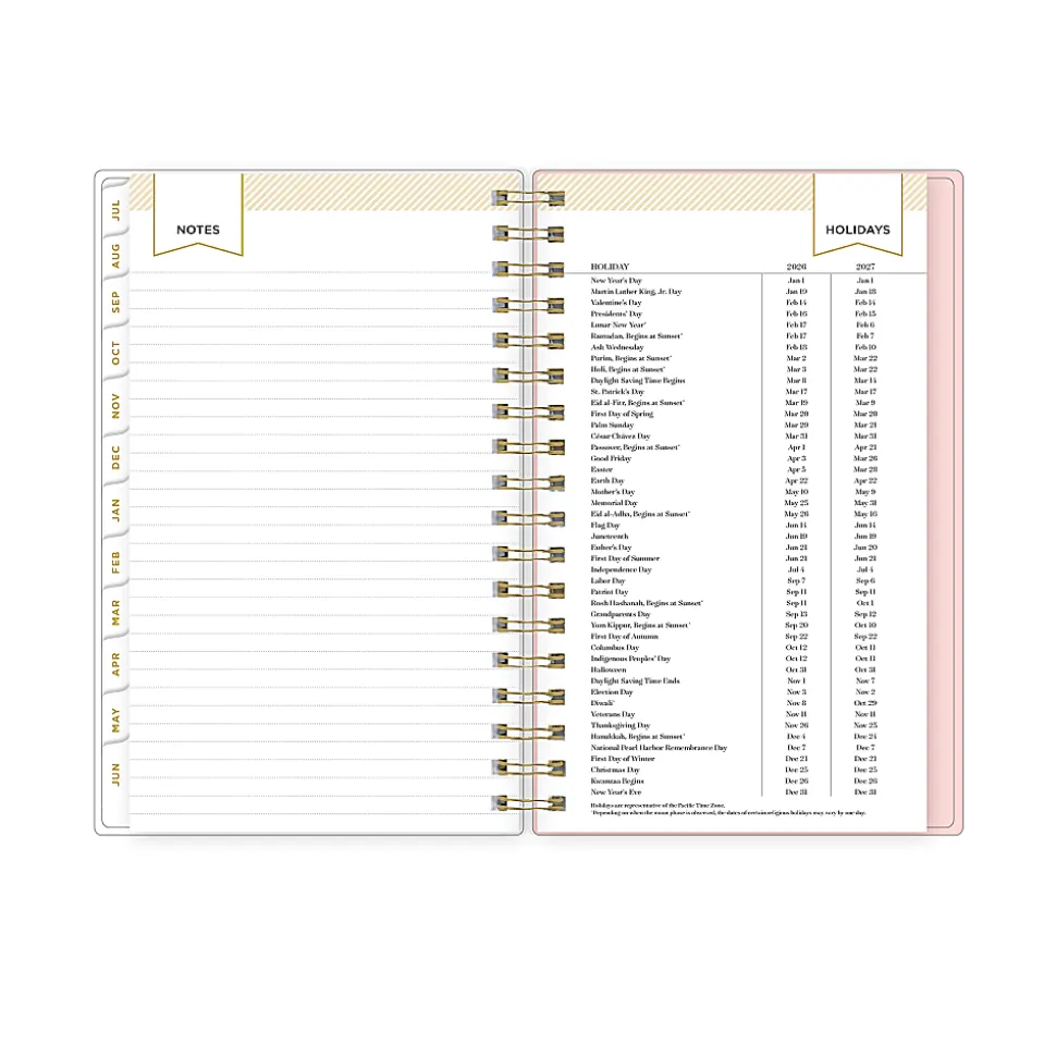 Planning Calendar DD Palmetto Blush PP 3.625x6.125 AY26–27