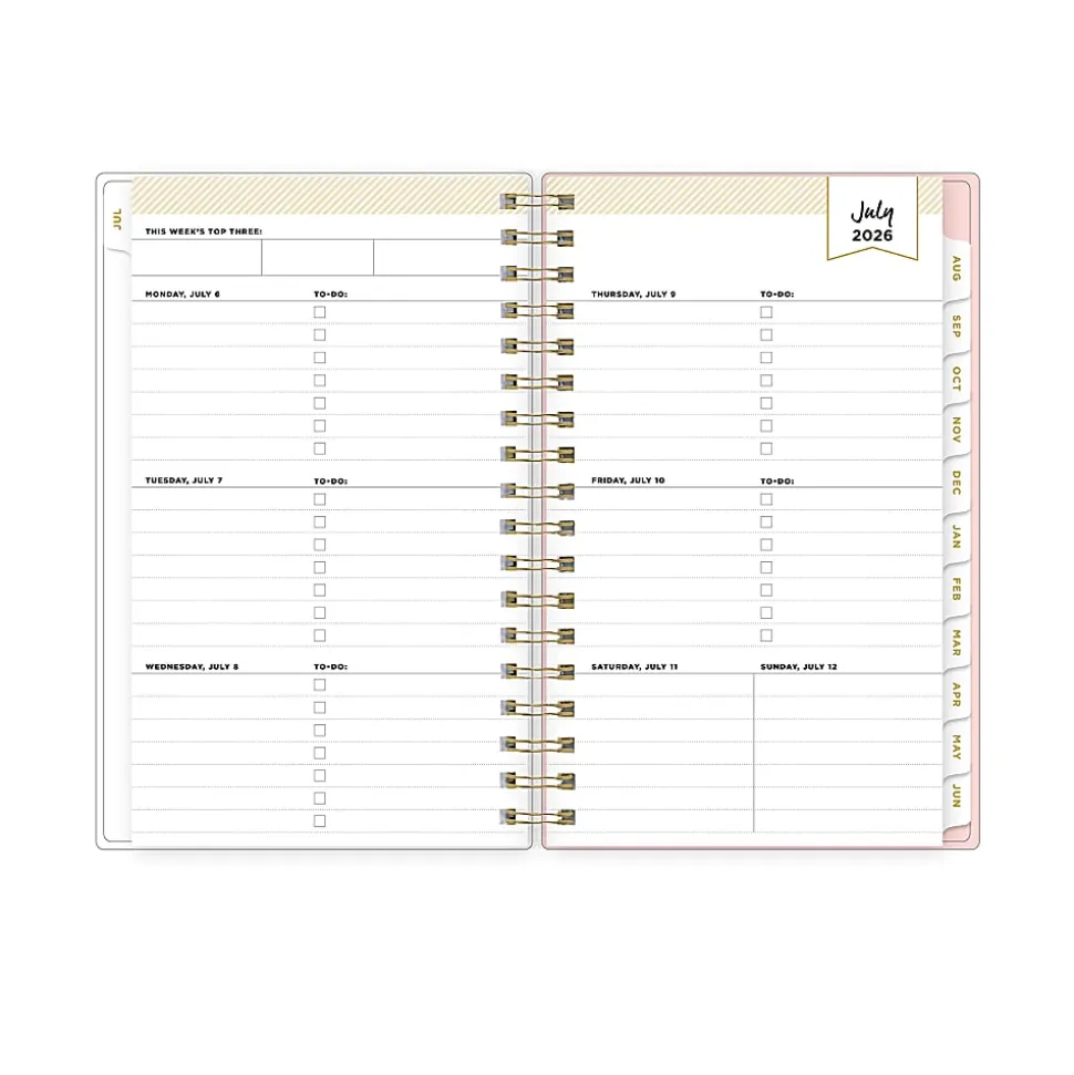 Planning Calendar DD Palmetto Blush PP 3.625x6.125 AY26–27