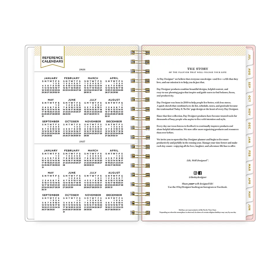 Planning Calendar DD Palmetto Blush PP 3.625x6.125 AY26–27