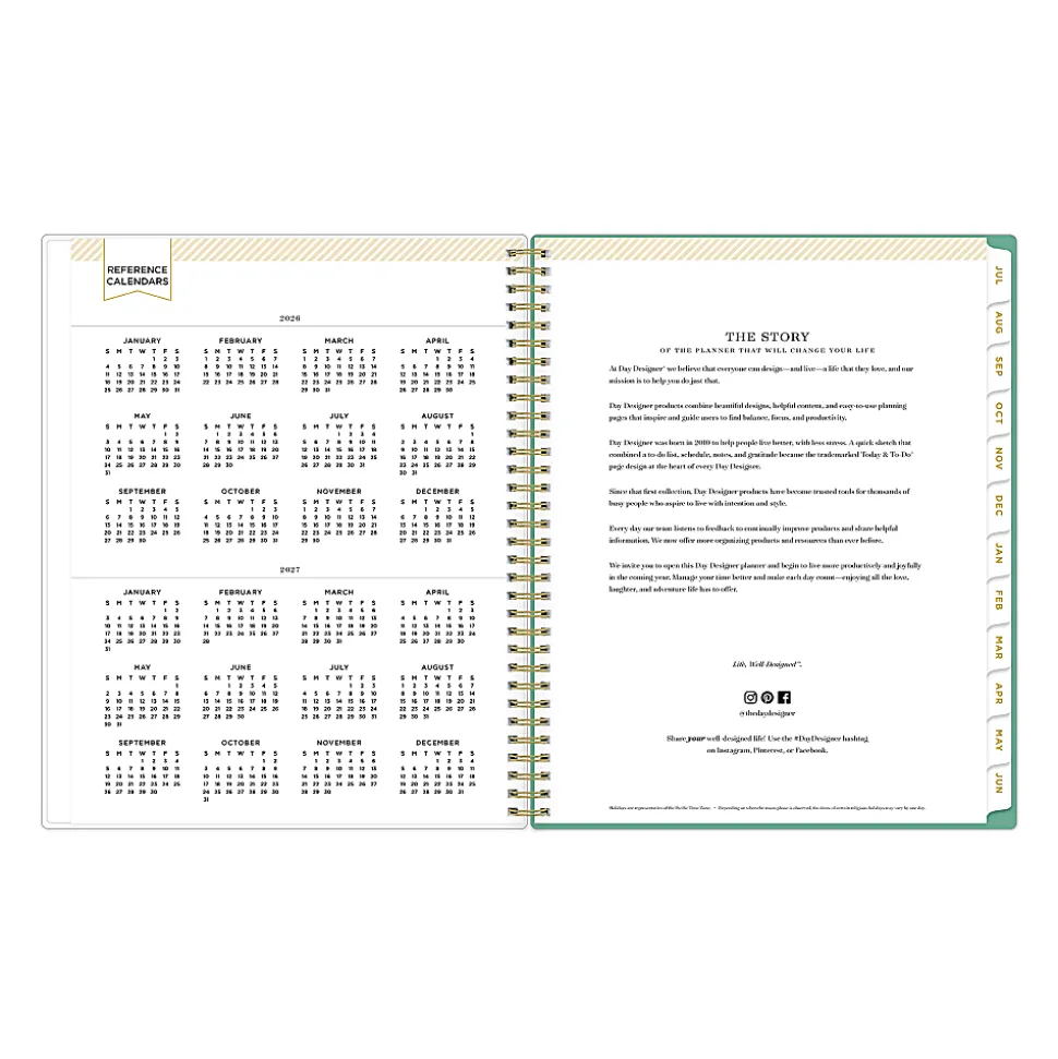 Planning Calendar DD Palms Frosted PP 8.5x11 AY26–27 W/M