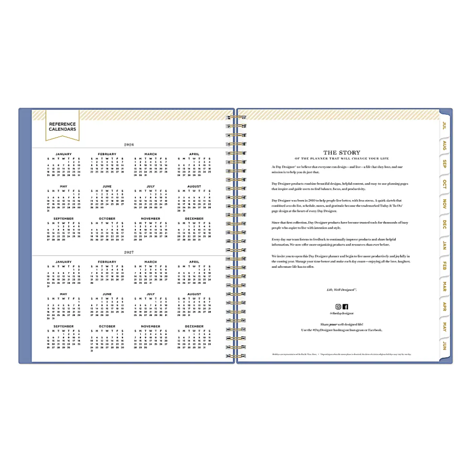 Planning Calendar DD Periwinkle PP 8x10 AY26–27 Monthly
