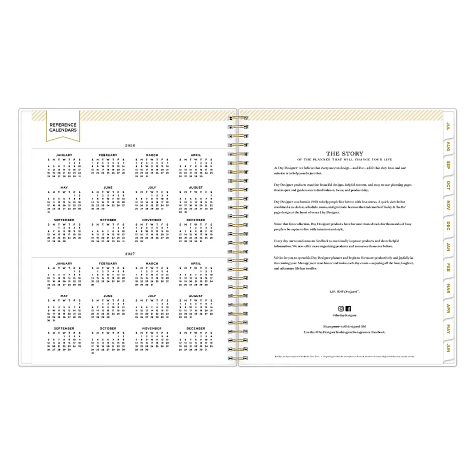 Planning Calendar DD Rugby Stripe Navy PP 8x10 AY26–27 Daily
