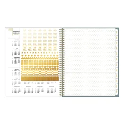Planning Calendar DD Scattered Leaves Green PP 8.5x11 AY26–27