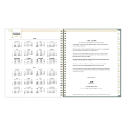 Planning Calendar DD Scattered Leaves Green PP 8x10 AY26–27