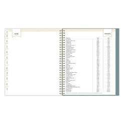 Planning Calendar DD Scattered Leaves Green PP 8x10 AY26–27
