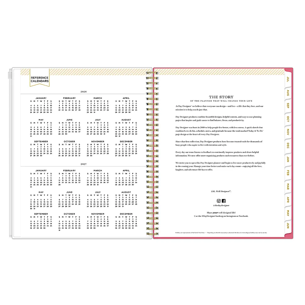 Planning Calendar DD Serenity Tile Terra PP Zip 8.5x11 AY26–27