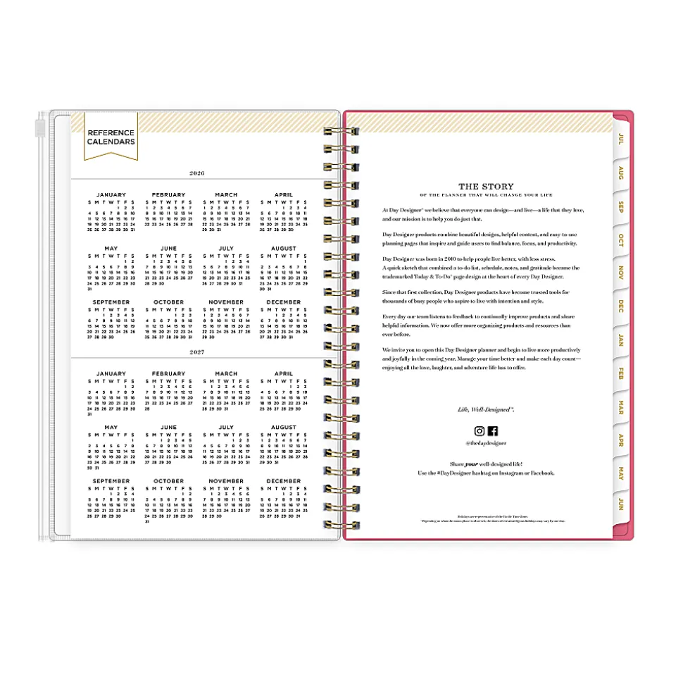 Planning Calendar DD Serenity Tile Terra PP Zip 5x8 AY26–27