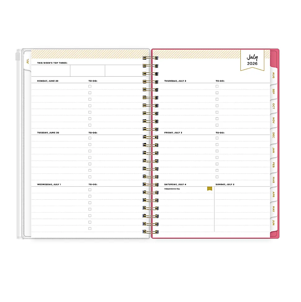 Planning Calendar DD Serenity Tile Terra PP Zip 5x8 AY26–27