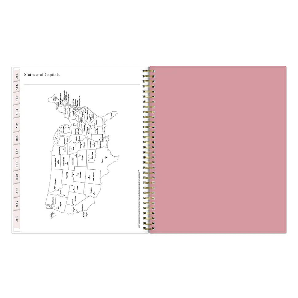 Planning Calendar RP Peony PP 8.5x11 AY26–27 Weekly/Monthly