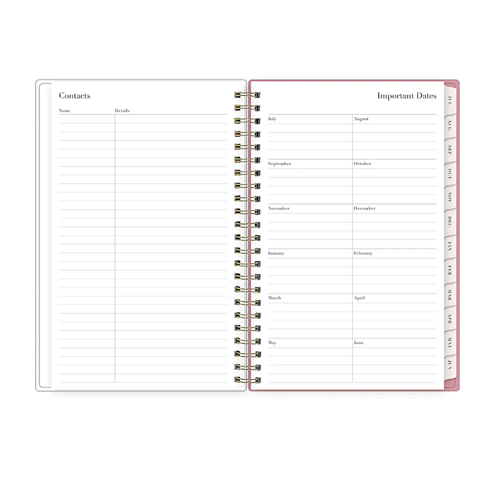 Planning Calendar RP Peony PP 5x8 AY26–27 Weekly/Monthly