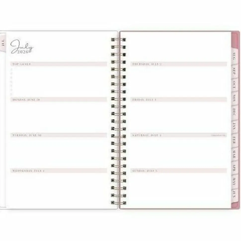 Planning Calendar RP Peony PP 5x8 AY26–27 Weekly/Monthly