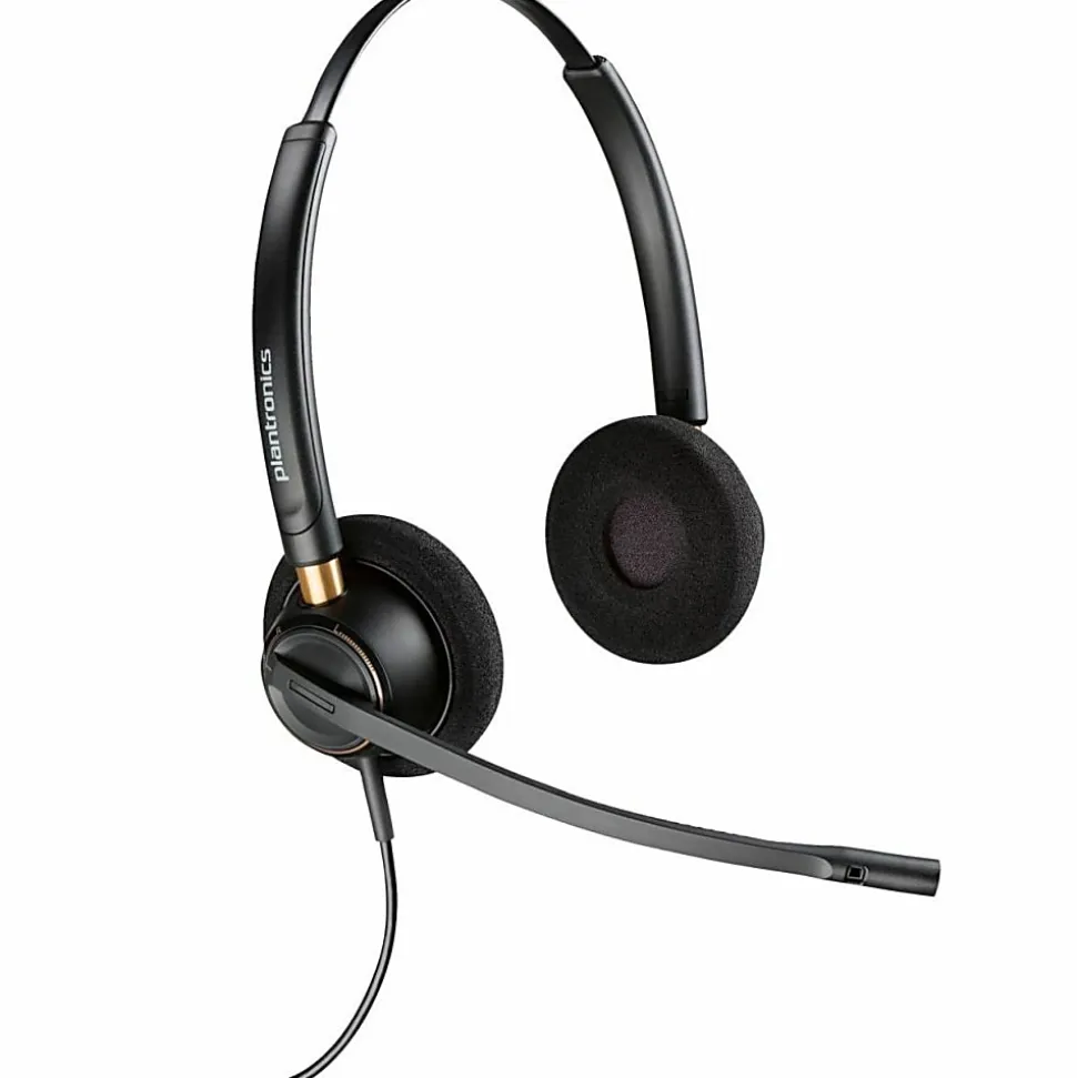 Plantronics® EncorePro Binaural Over-The-Head Headset, HW520, Black, 89434-01