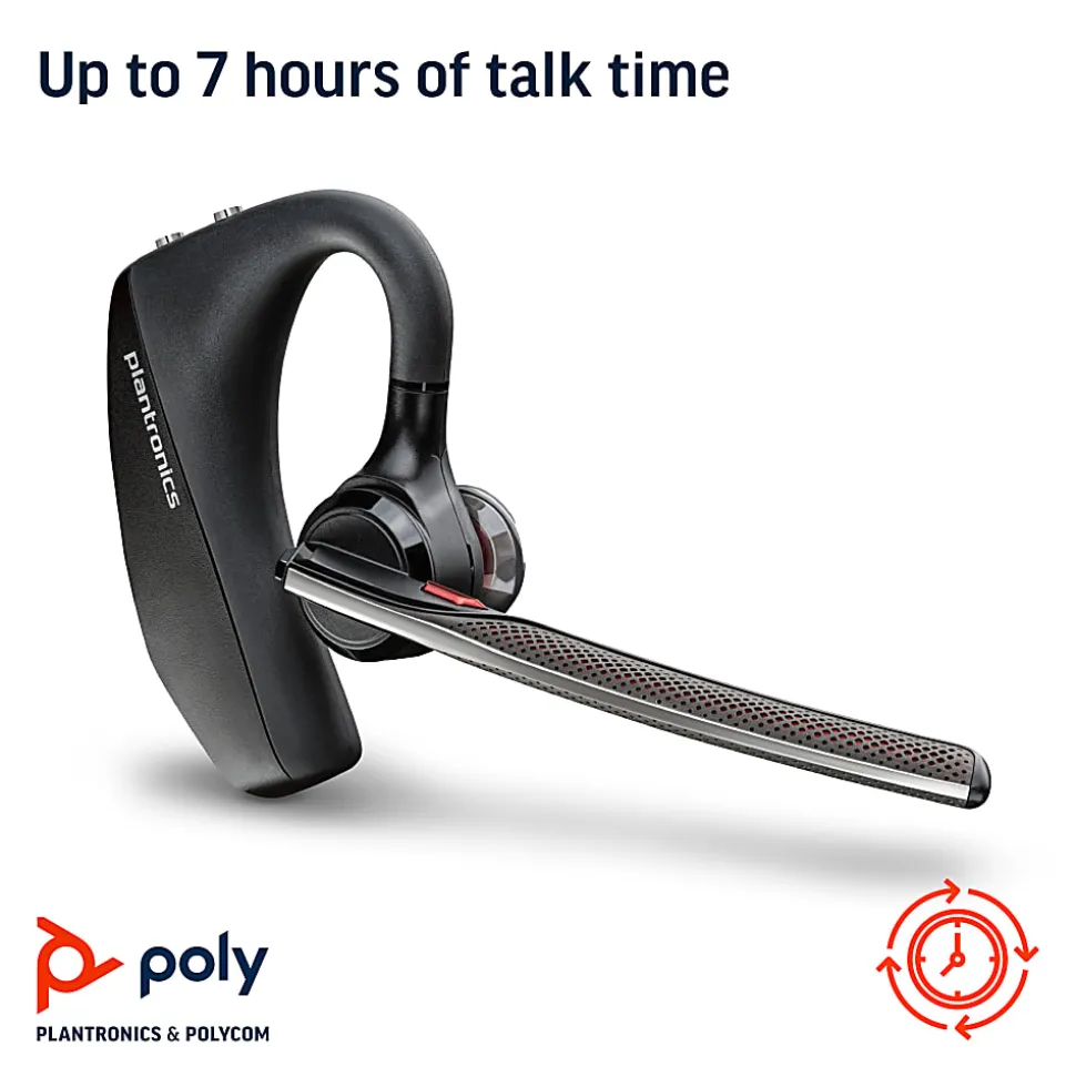 Plantronics® Voyager™ 5200 Bluetooth® Mobile Over-The-Ear Headset, Black