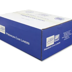 Platinum Plus® Can Liners, 60 gal, 1.55 mil, 39" x 56", Gray, 10 Bags/Roll, 5 Rolls/Carton