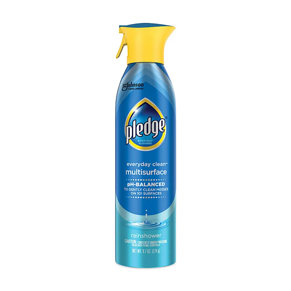 Pledge® Multi-Surface Everyday, Rainshower, 9.7 oz Aerosol Spray, 6/Carton