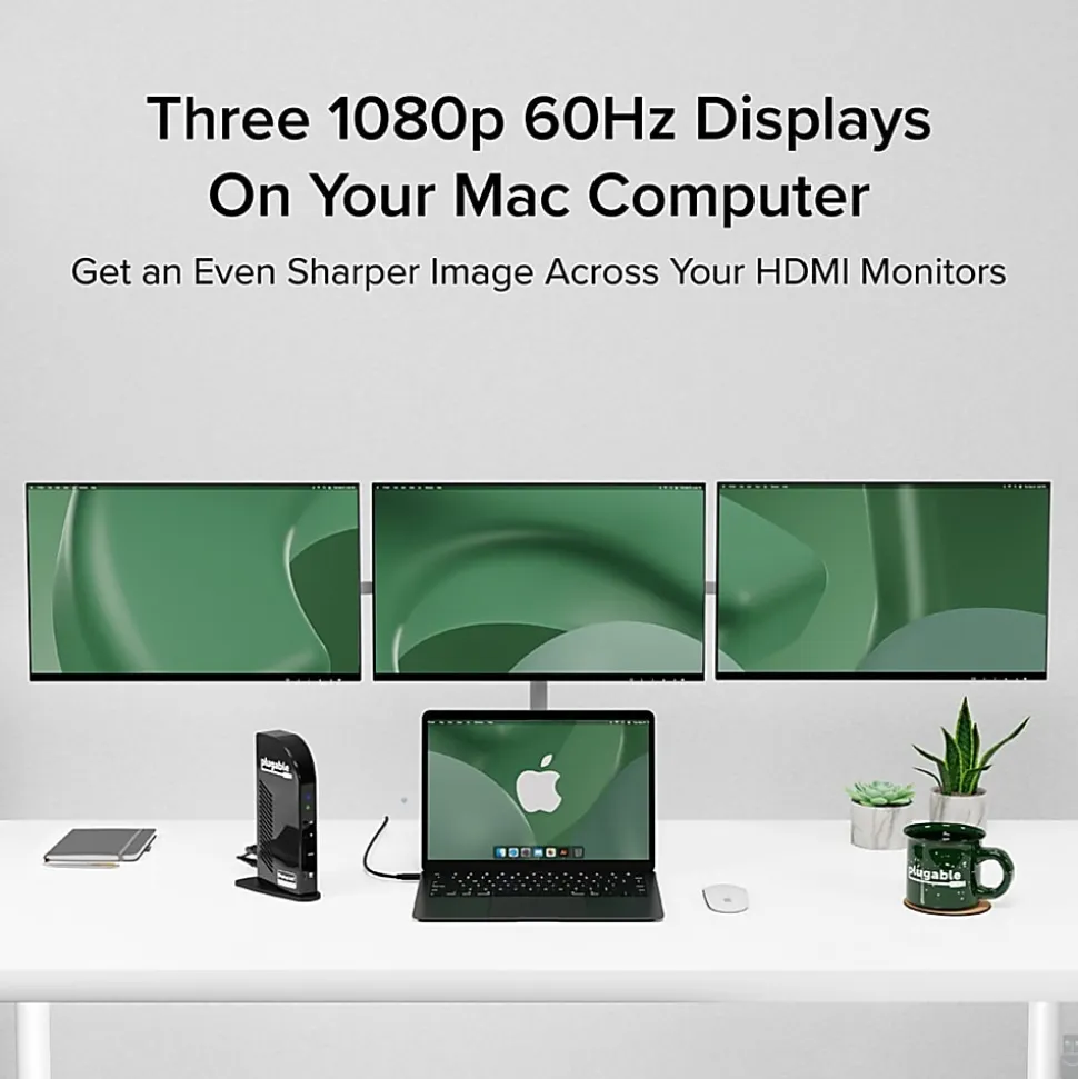 Plugable Plugable USB-C Quad HDMI Docking Station - - UD3900C4