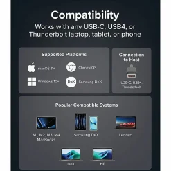 Plugable USB C Cube - Mini Docking Station, Compatible with Thunderbolt 3 Ports and Specific USB-C Systems - UDCUBE