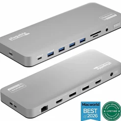 Plugable USB C Laptop Docking Station, Dual Monitor 4K 60Hz  - UD6950PDH