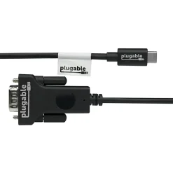 Plugable USB C to VGA Cable - Connect Your USB-C or Thunderbolt 3 Laptop to VGA Displays up to 1920x1080@60Hz - Plugable USB C to VGA Cable